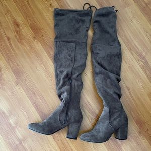 Over the Knee dark brown Suede boots